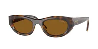 Vogue Eyewear Sunglasses VO5616S in Total Dark Havana (2718), front three-quarter view