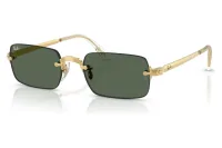 Ray-Ban RB3928 sunglasses in arista gold with green lenses (001/71), front three-quarter view