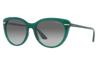 Vogue Eyewear VO5498SI cat-eye sunglasses in green (2834) with grey gradient lenses, front three-quarter view