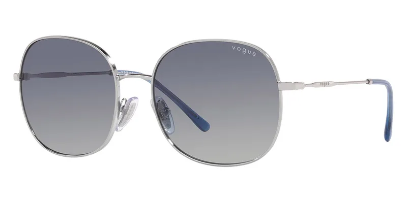 Vogue Eyewear Sunglasses VO4272S in Silver / Gray Gradient Blue (323/), front three-quarter view