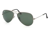Ray-Ban RB3025I sunglasses in Gunmetal / Green Polarized (004/58), front three-quarter view